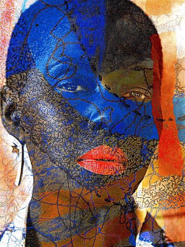 Black woman depicted in fiber arts